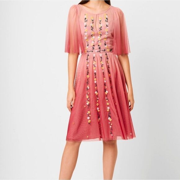 FRENCH CONNECTION Amana Embroidered Ombre Dress - Picture 1 of 10